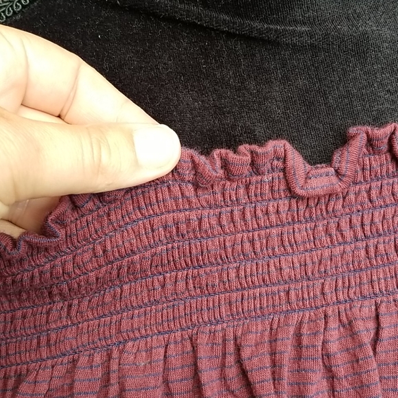 We the Free VGUC Off the Shoulder Stripe Crop Sz S - Picture 4 of 5